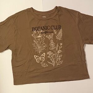 Botanic Club Brown Crop Top